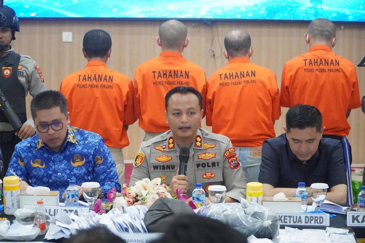 Polres Padang Panjang Ungkap Empat Kasus Narkotika Dan Satu Dari Nagari Aie Angek