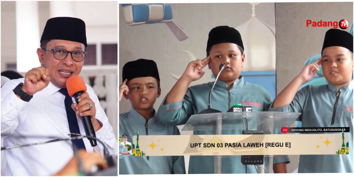 Bupati Tanah Datar  Buka Lomba  Cerdas Quran Padang TV Tingkat SD/MI Dan SMP/MTs
