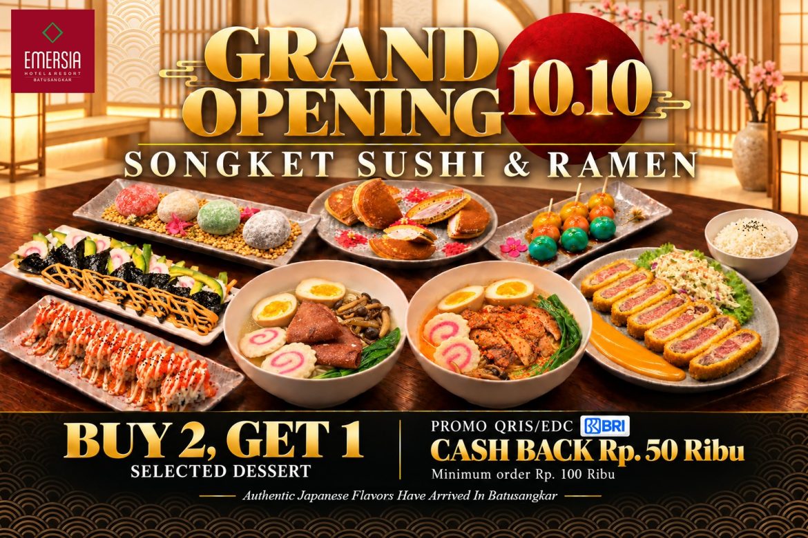 SONGKET SUSHI & RAMEN RESMI HADIR DI BATUSANGKAR, HADIRKAN CITA RASA JEPANG DALAM SUASANA MODERN