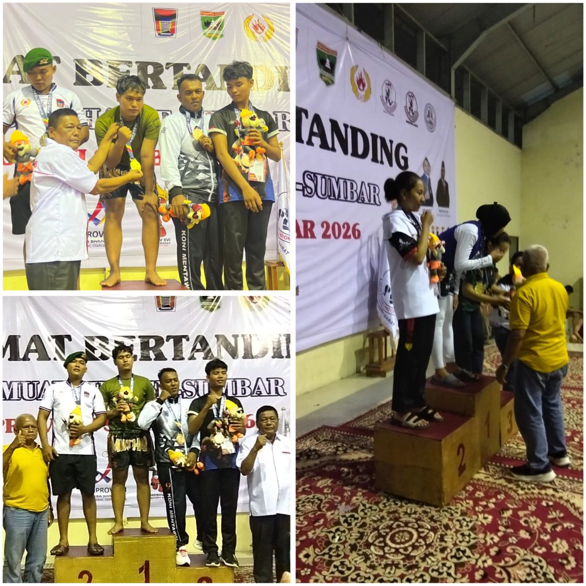 Tampil Perkasa, Atlet Muaythai Tanah Datar Sabet Dua Medali Emas