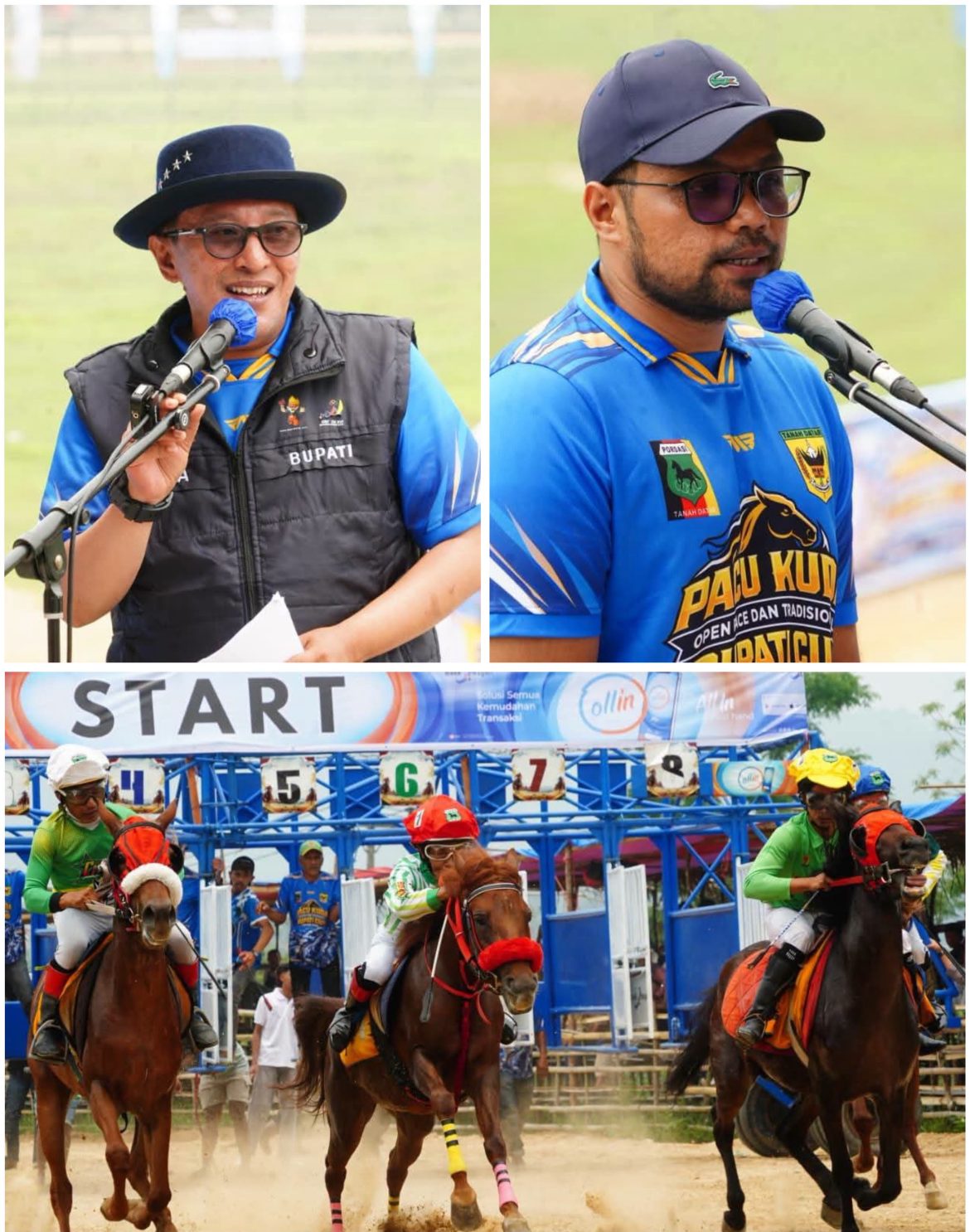 Bupati Tanah Datar Buka Pacu Kuda Open Race dan Tradisional Bupati Cup 2026 di Lapangan Dang Tuanku Bukit Gombak