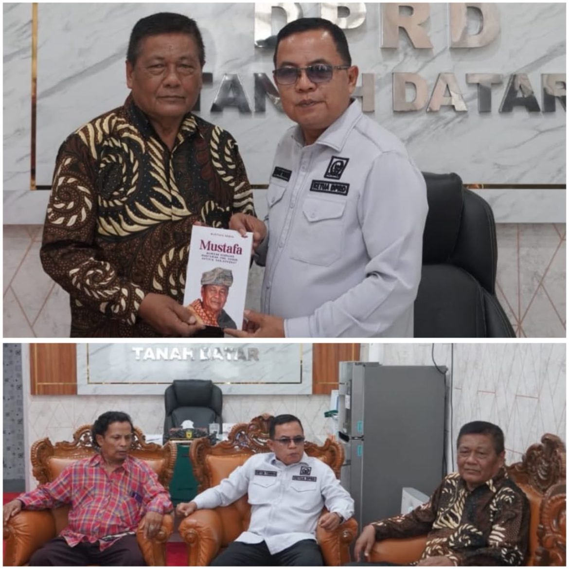 Ketua SMSI Tanah Datar Serahkan Autobiografi “Memoar Mustafa”, Anton Yondra: Pengalaman Bisa Diwariskan Lewat Tulisan