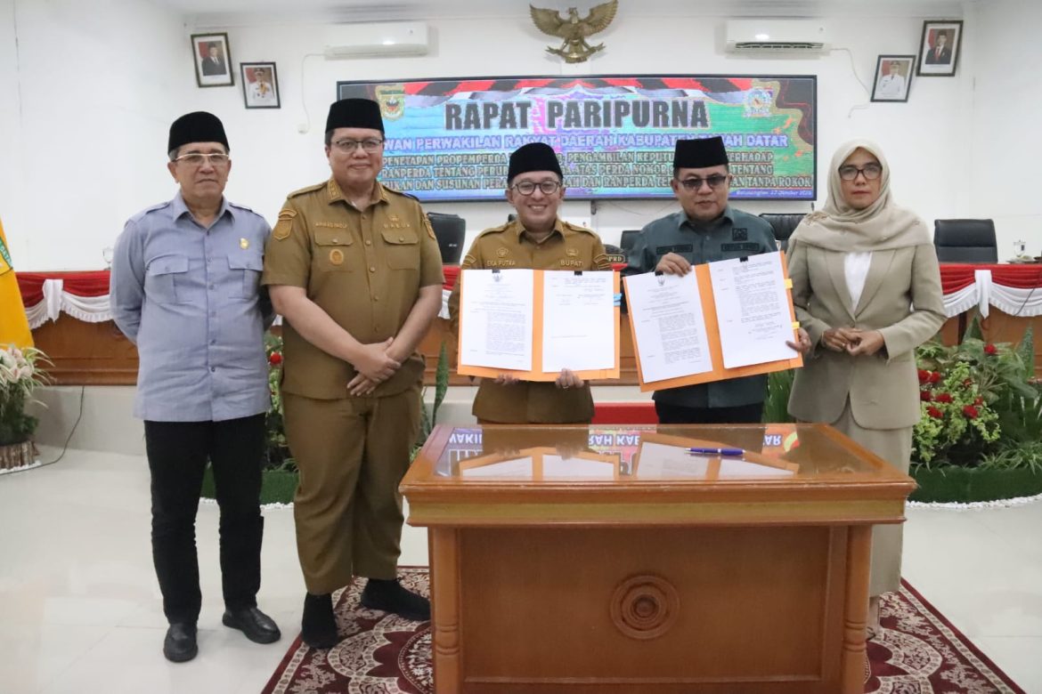 DPRD Tanah Datar Tetapkan Propemperda 2027 dan Setujui Dua Ranperda